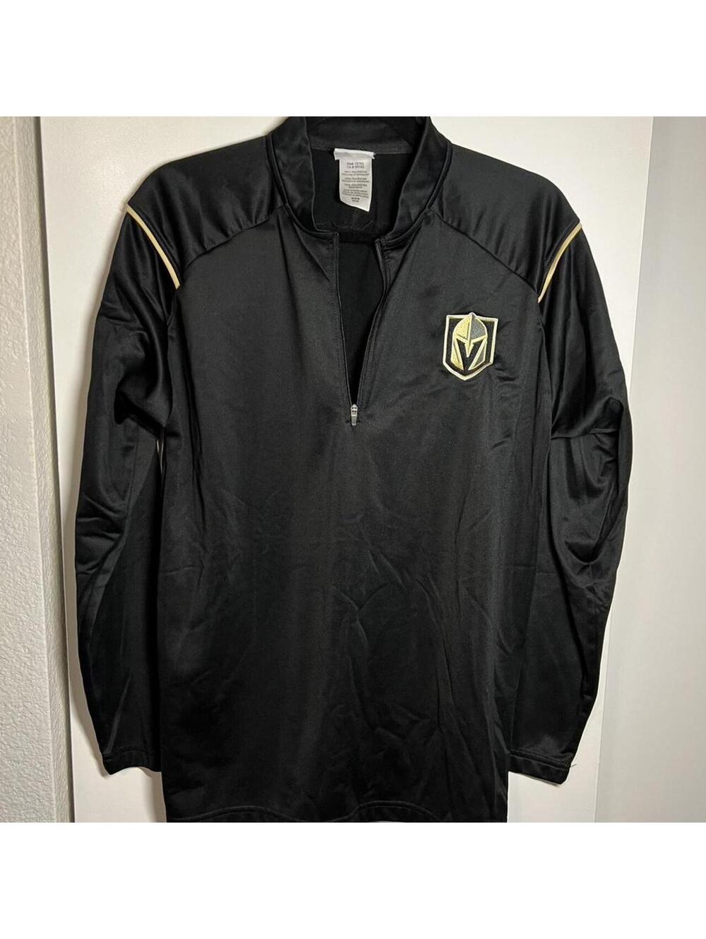 Vegas Golden Knights NHL Quarter Zip Pullover | Black & Gold | Size M